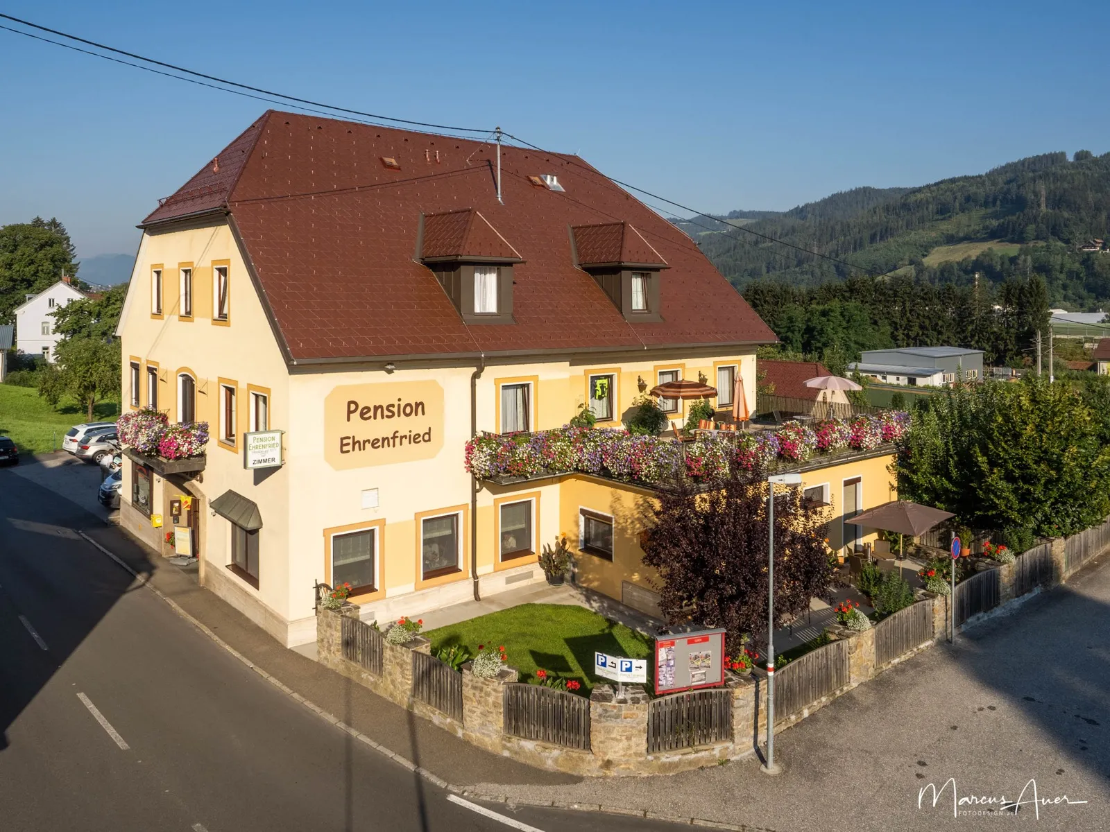 Außenansicht der Pension Ehrenfried