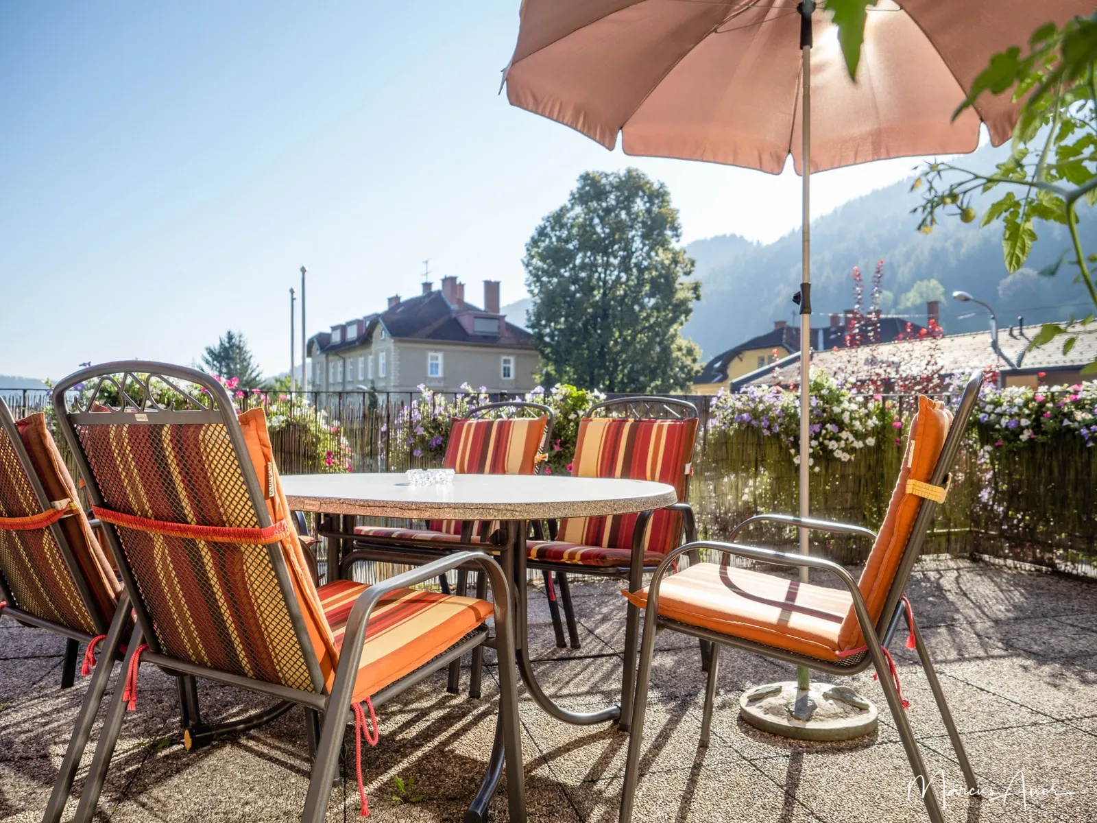 Sonnenterrasse der Pension Ehrenfried
